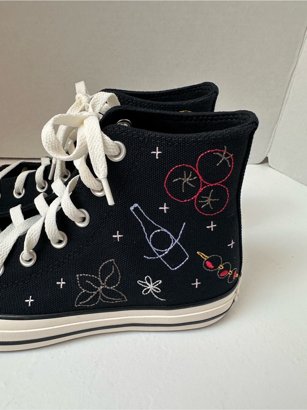 Embroidered Converse High Top Sneakers - Picture 4 of 10